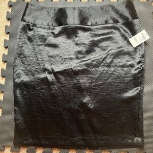 NWT | Charlotte Russe | Black Satin Pencil Skirt | Size 12